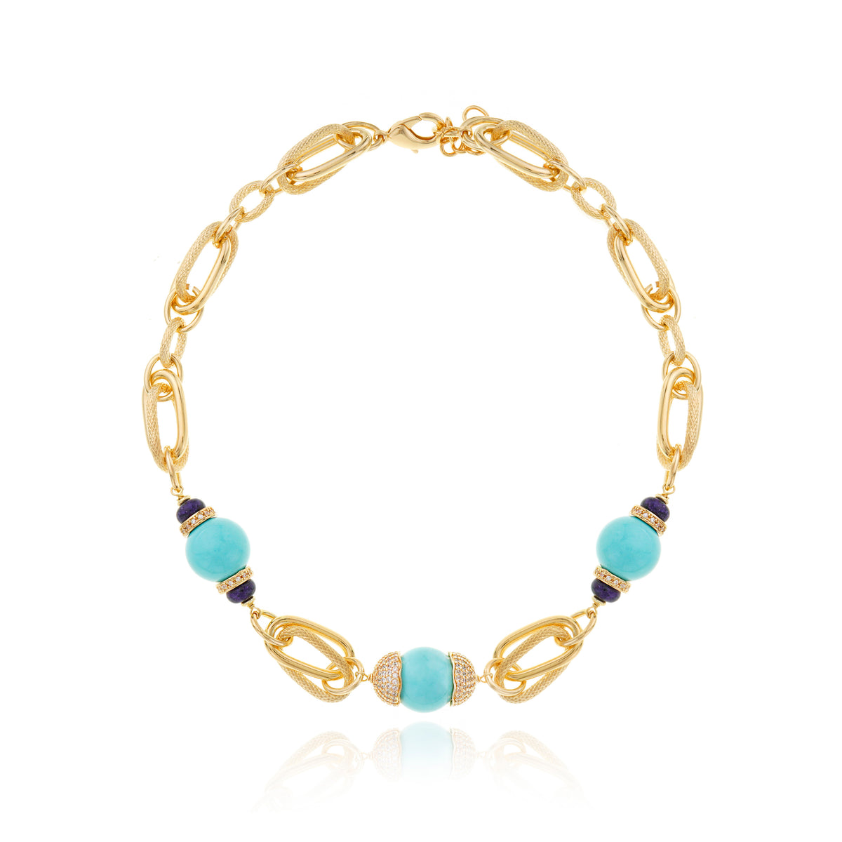 Zina Chain Necklace Turquoise