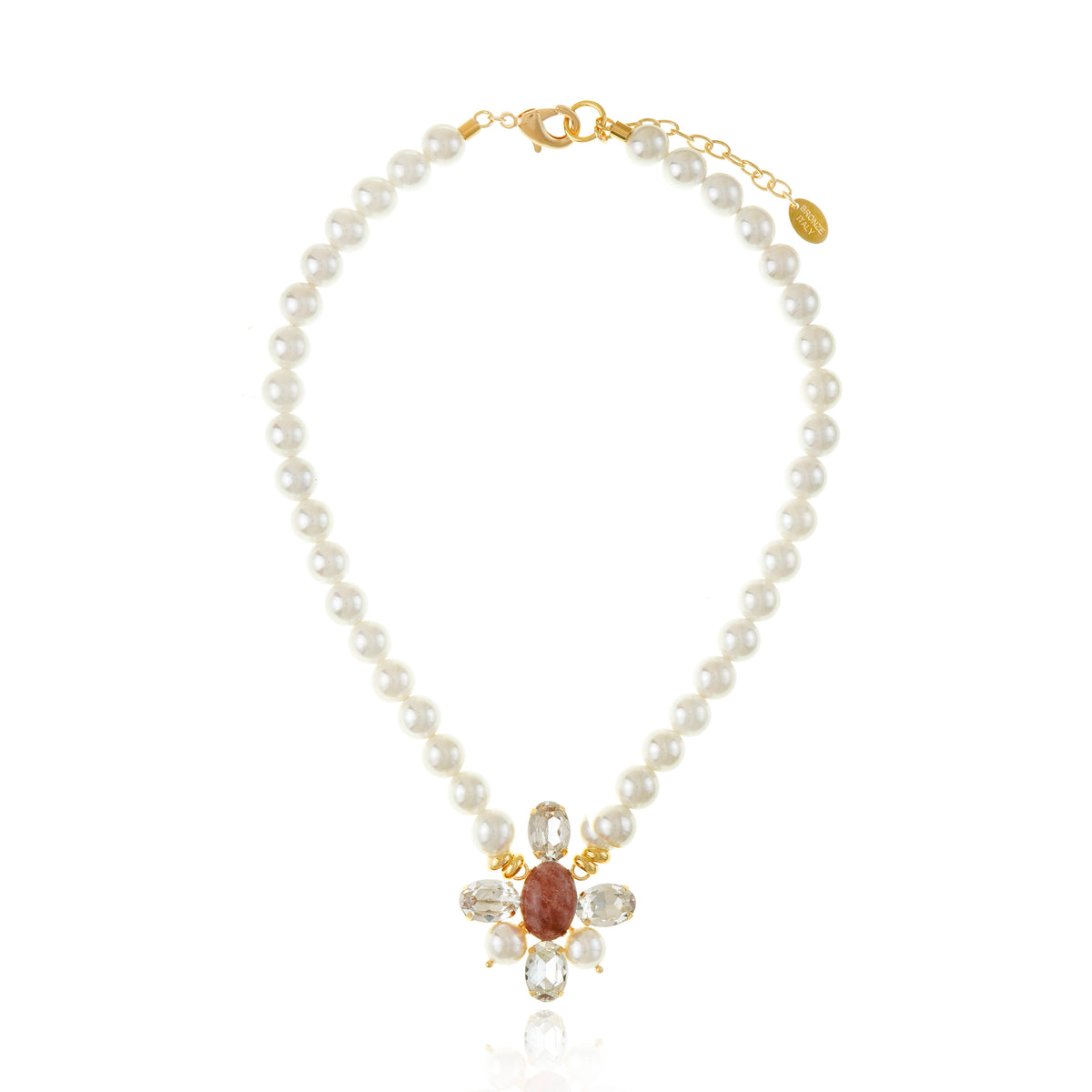 Maia Pearl Gem Necklace