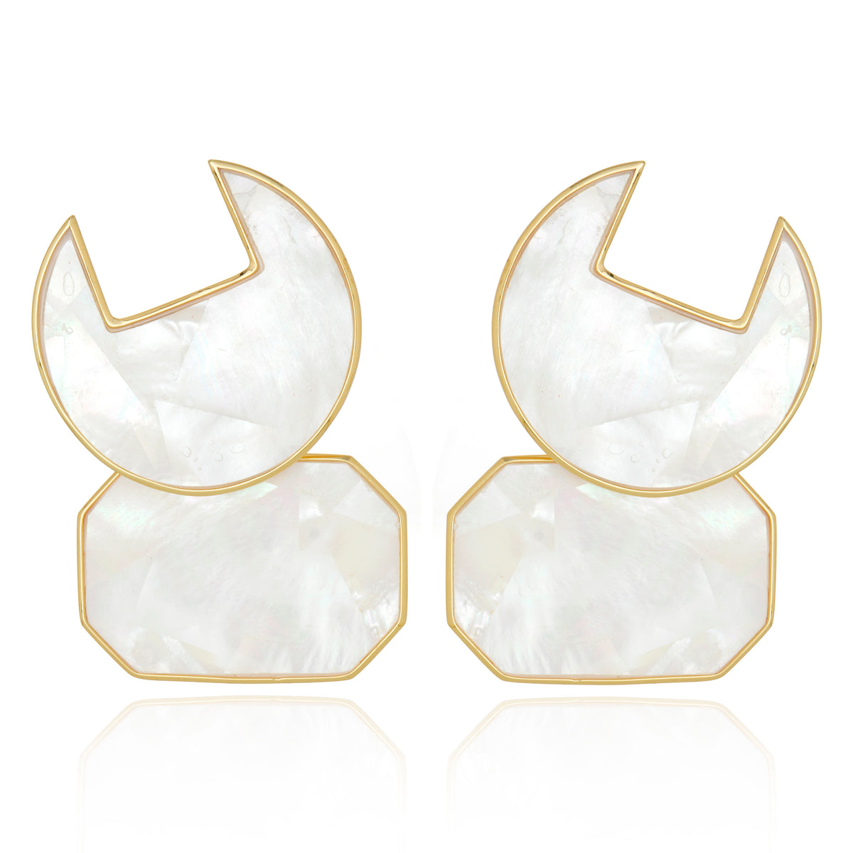 Icon Party White Mother of Pearl Earring