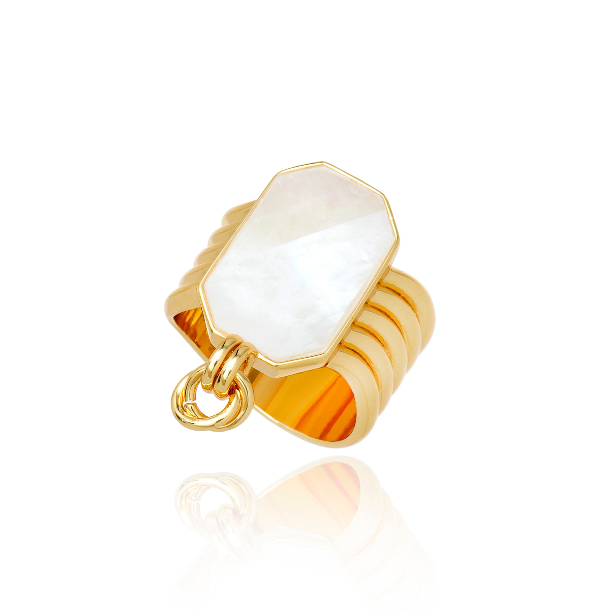 Icon Classic White MOP Ring