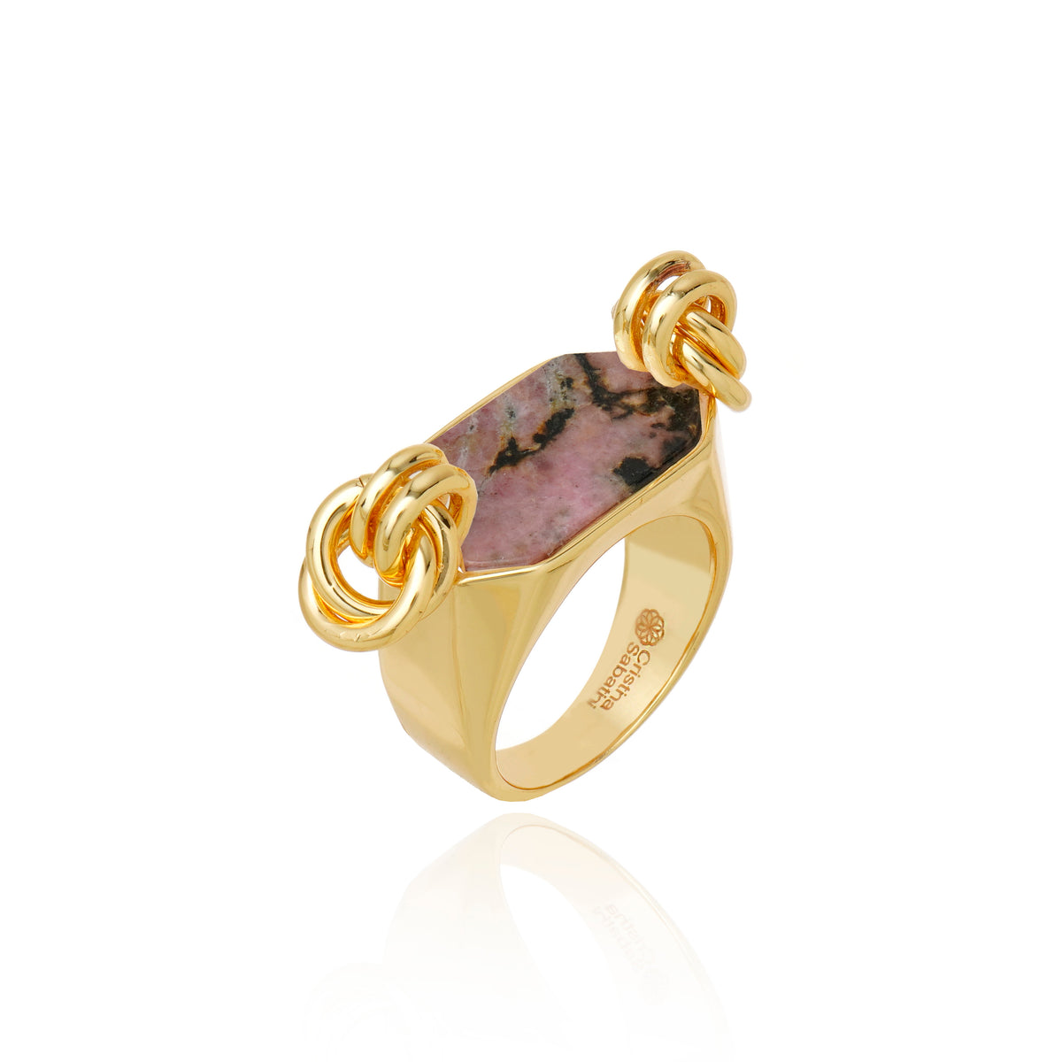 Icon Lux Green Rhodonite Ring