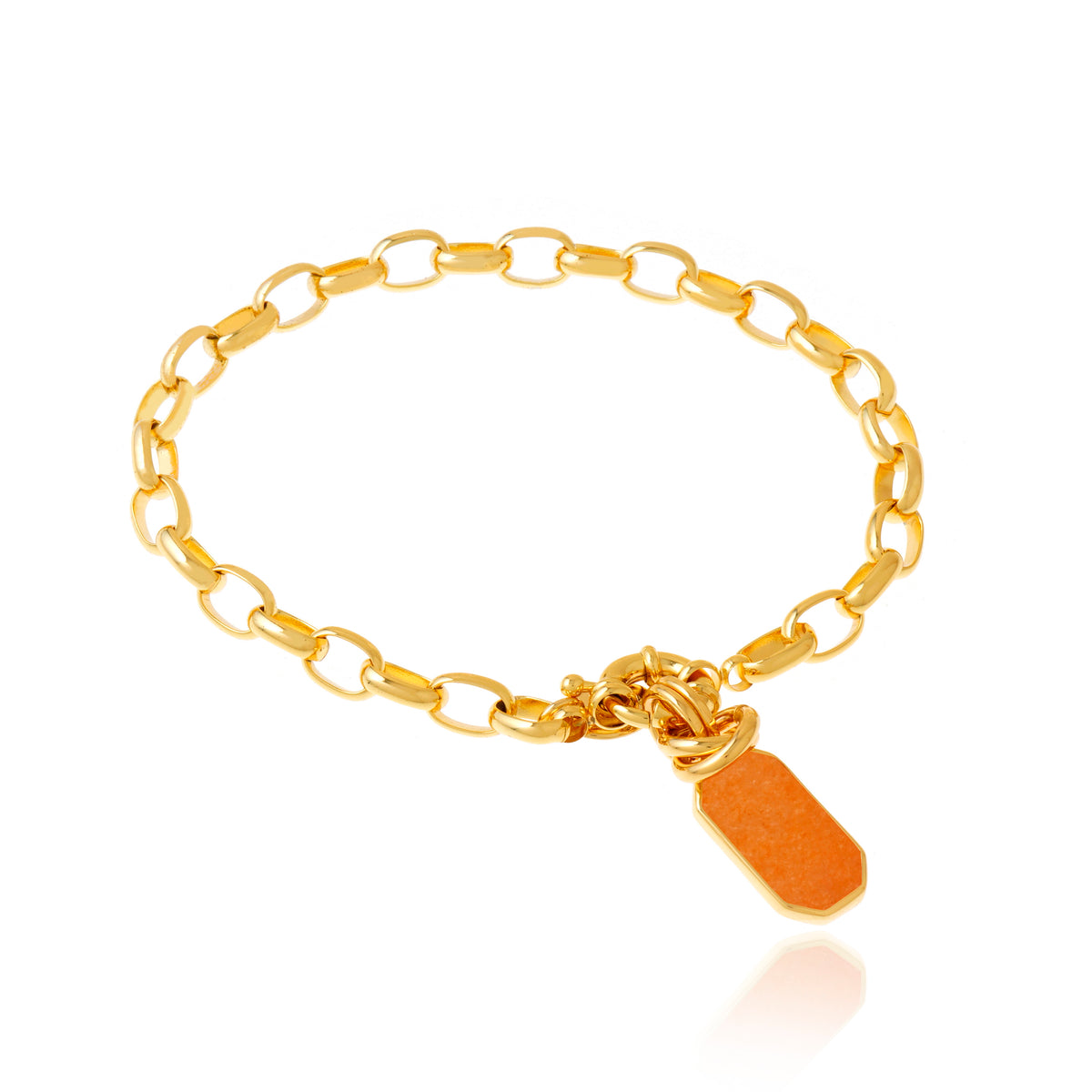 Icon Charm Peach Calcite Bracelet