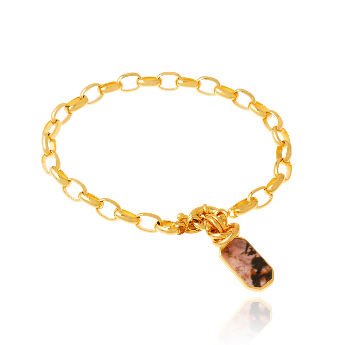 Icon Charm Rhodonite Bracelet