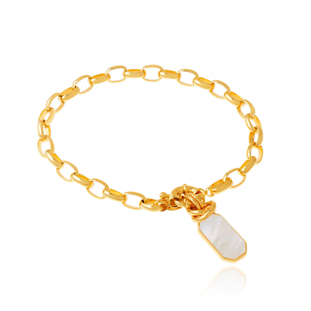 Icon Charm White Mother of Pearl Bracelet