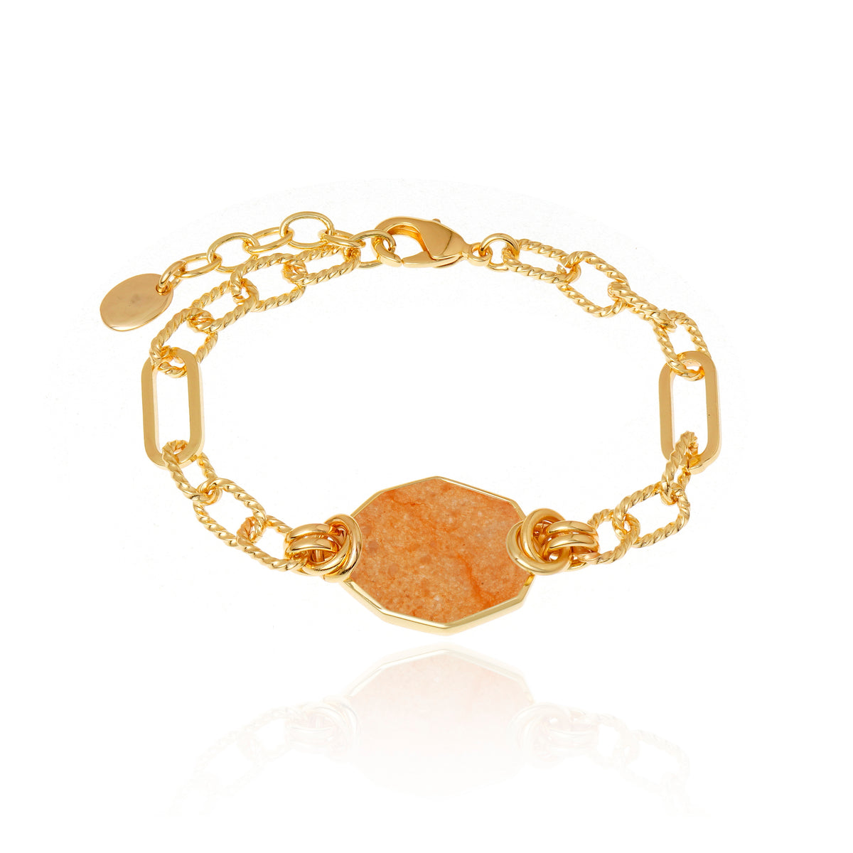 Icon Link Peach Calcite Bracelet