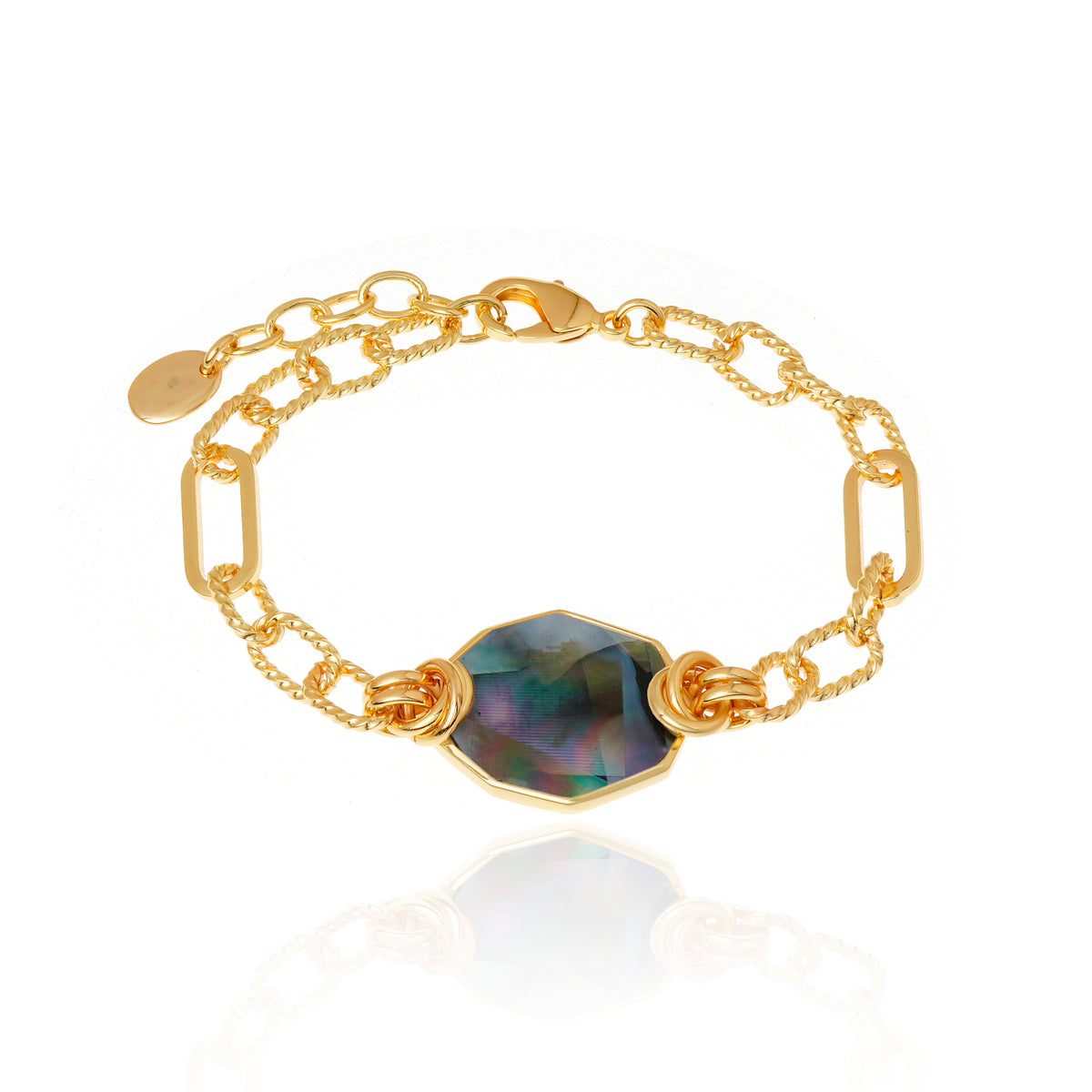 Icon Link Black Mother of Pearl Bracelet