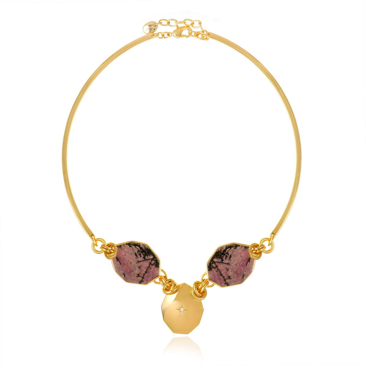 Icon Concept Shine Star Rhodonite Necklace