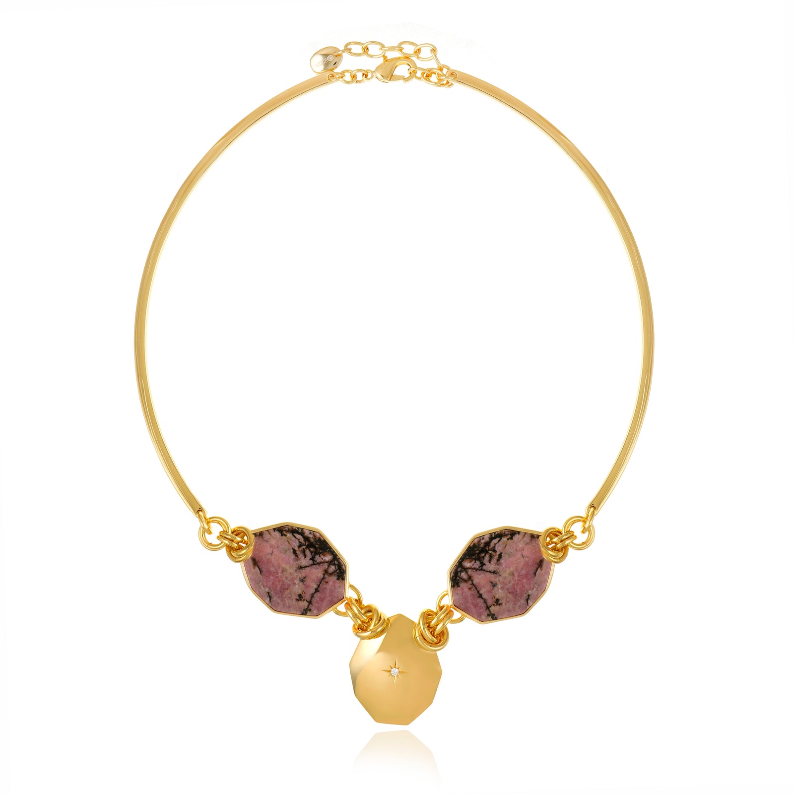 Icon Concept Shine Star Rhodonite Necklace