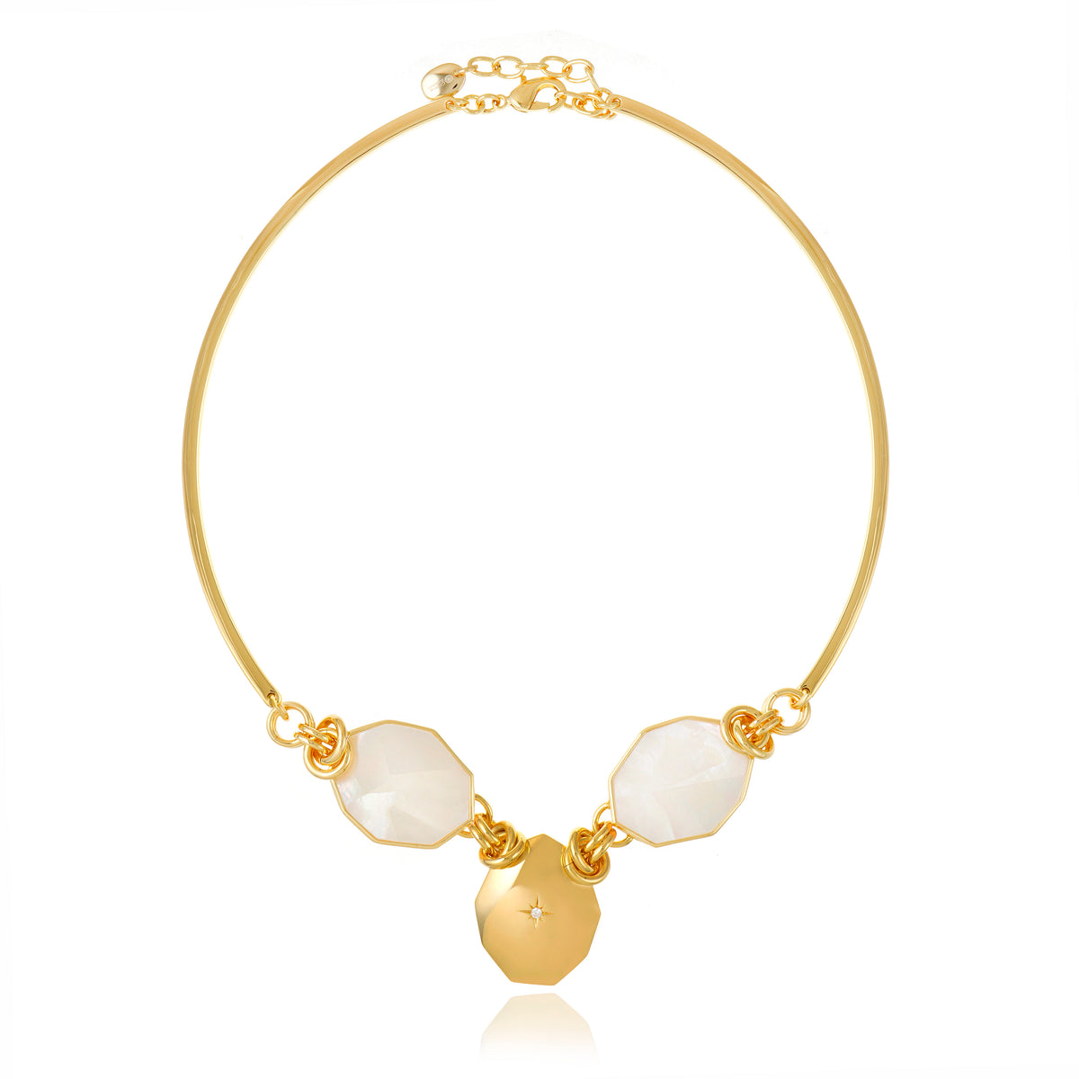 Icon Concept Shine Star White Mother of Pearl Necklace