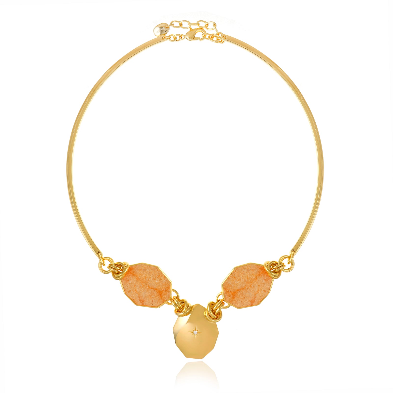 Icon Concept Shine Star Peach Calcite Necklace