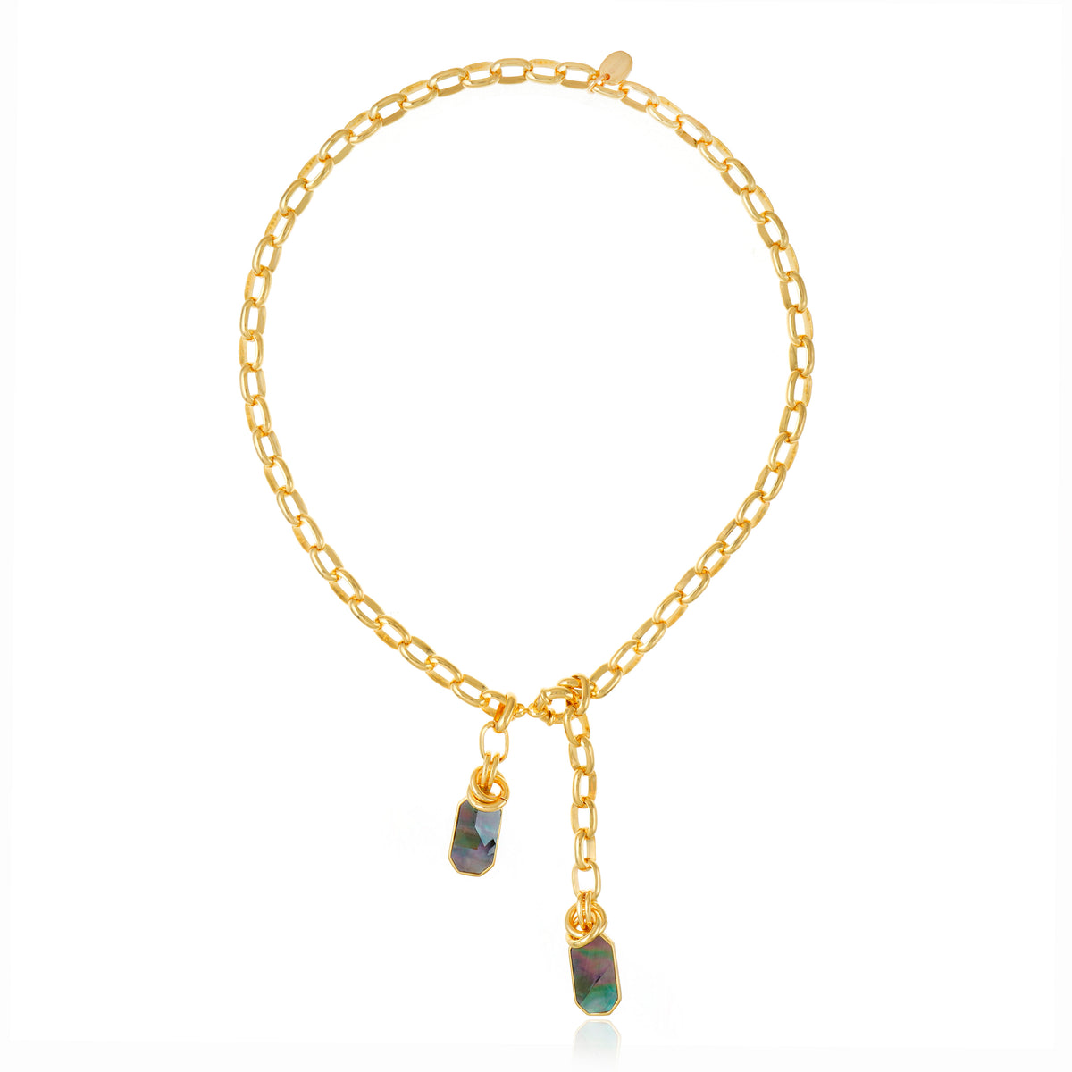 Icons Pendant Black MOP Necklace