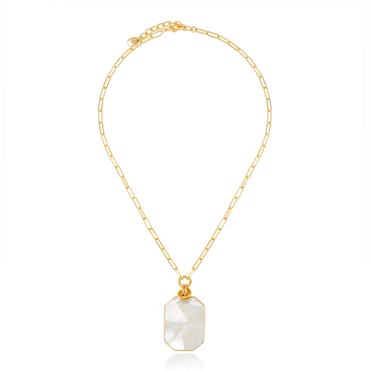 Icon Link White Mother of Pearl Necklace
