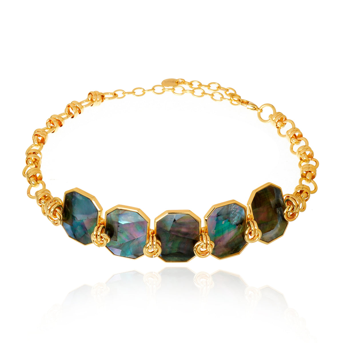 Icon Knot Black Mother of Pearl Choker