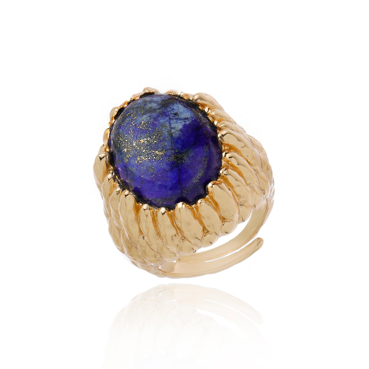 Drago Ring Dark Blue Agate