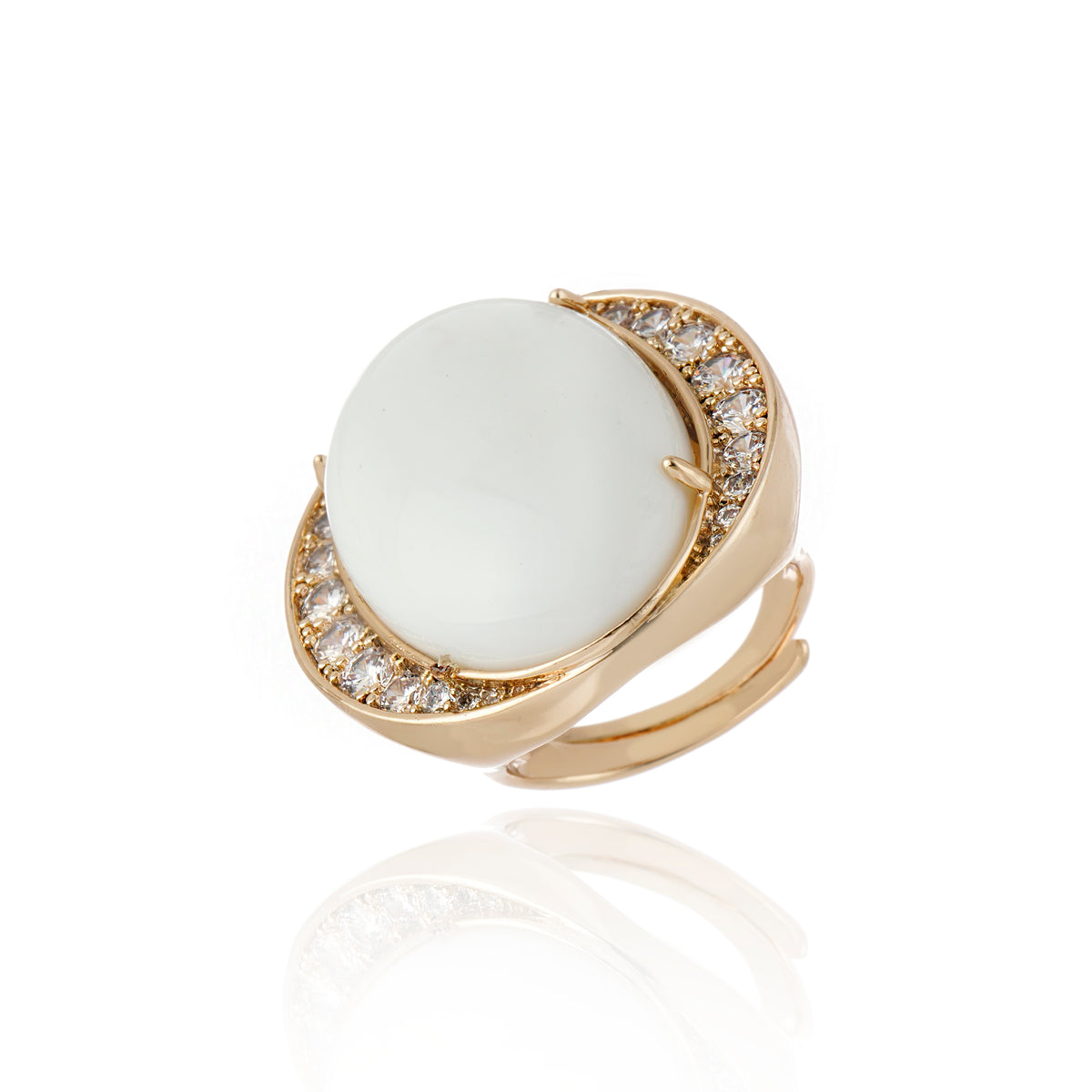 Splendore Ring White Agate