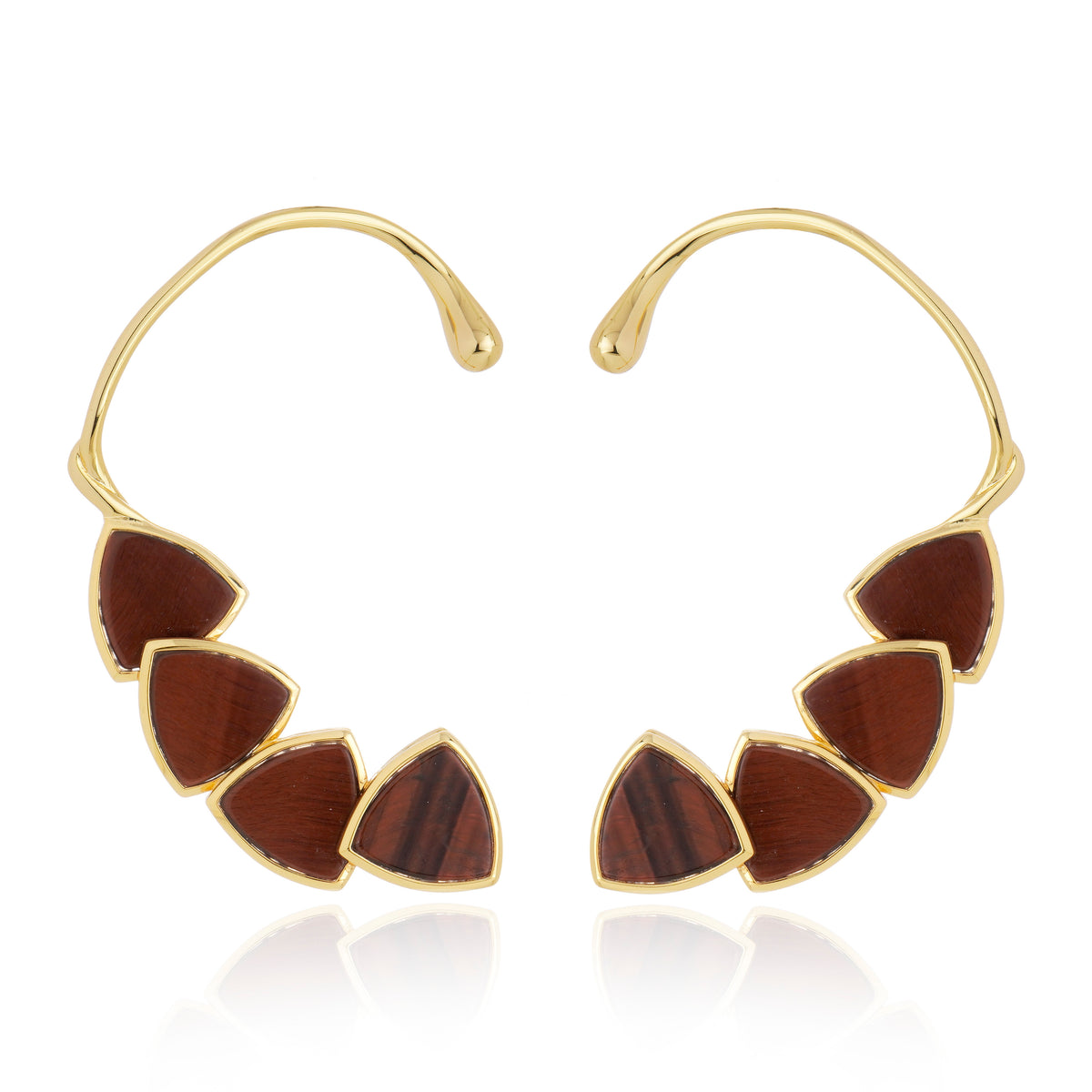 Aurora Earcuff Earrings Dark Tyger’s Eye