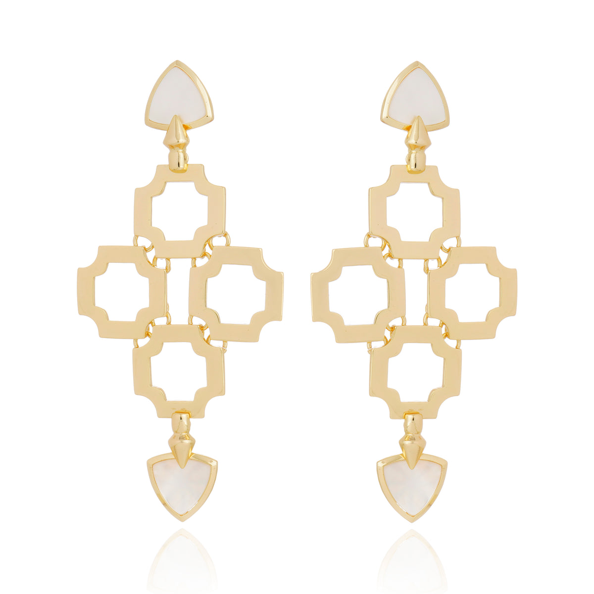 Helio Earings White Mother of Pearl