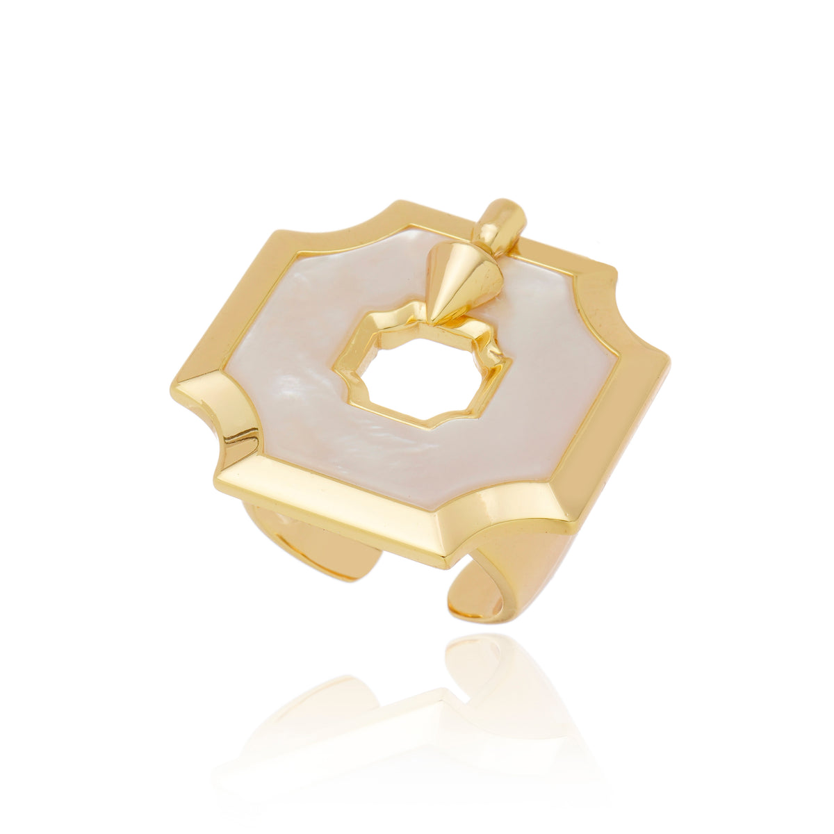 Thalassa Ring White Mother of Pearl
