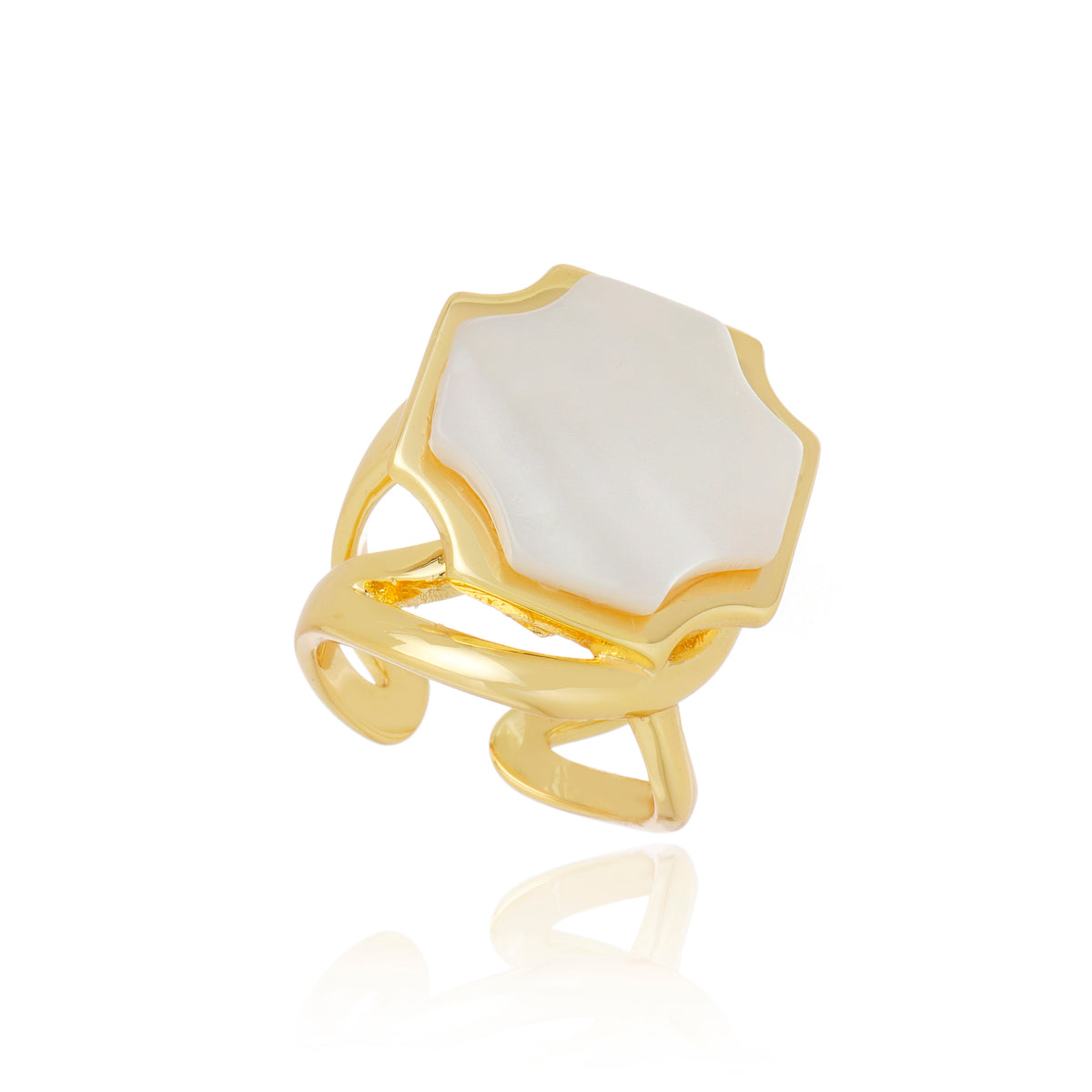 Harmonia Ring White Mother of Pearl