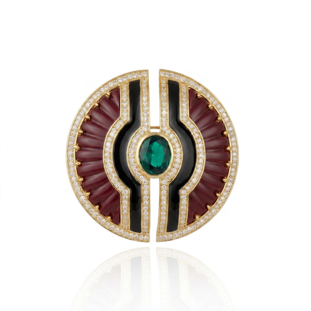 Inti Brooch Red