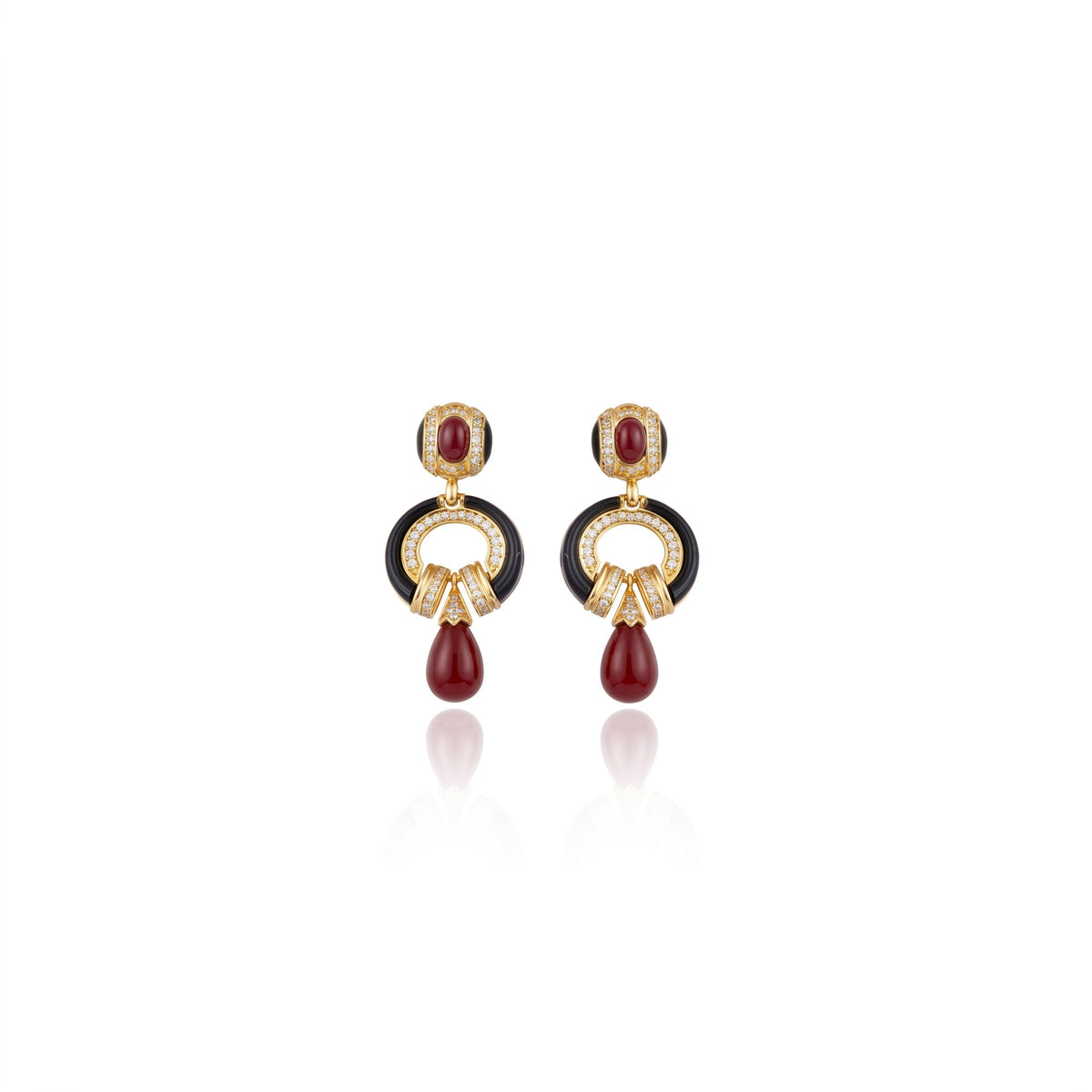 Royal Treasure Earrings Burgundy