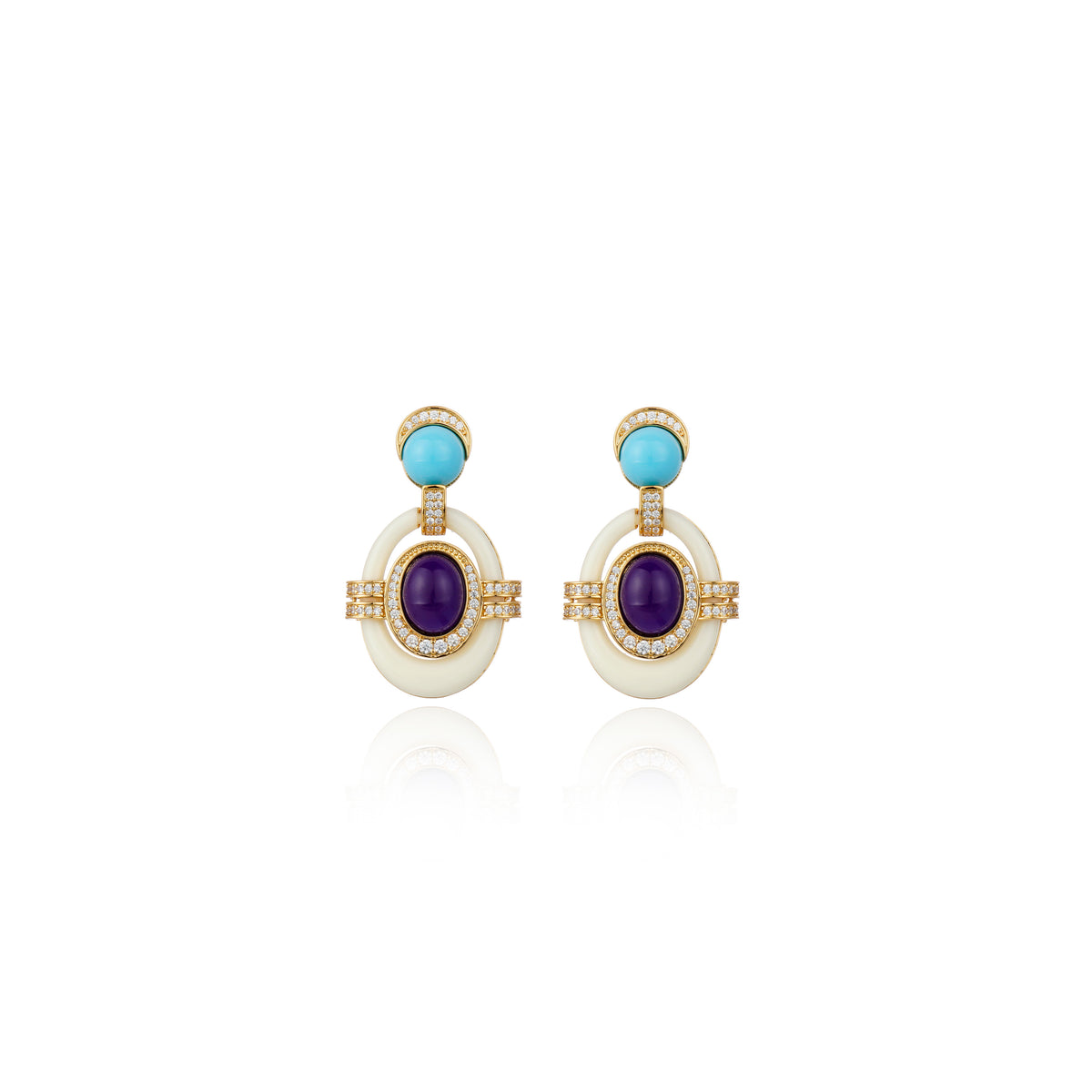 Machu Picchu Earrings Amethyst
