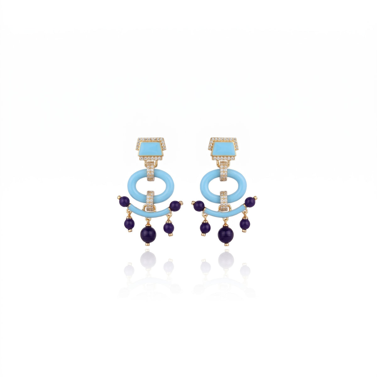 Empress Earrings Turquoise