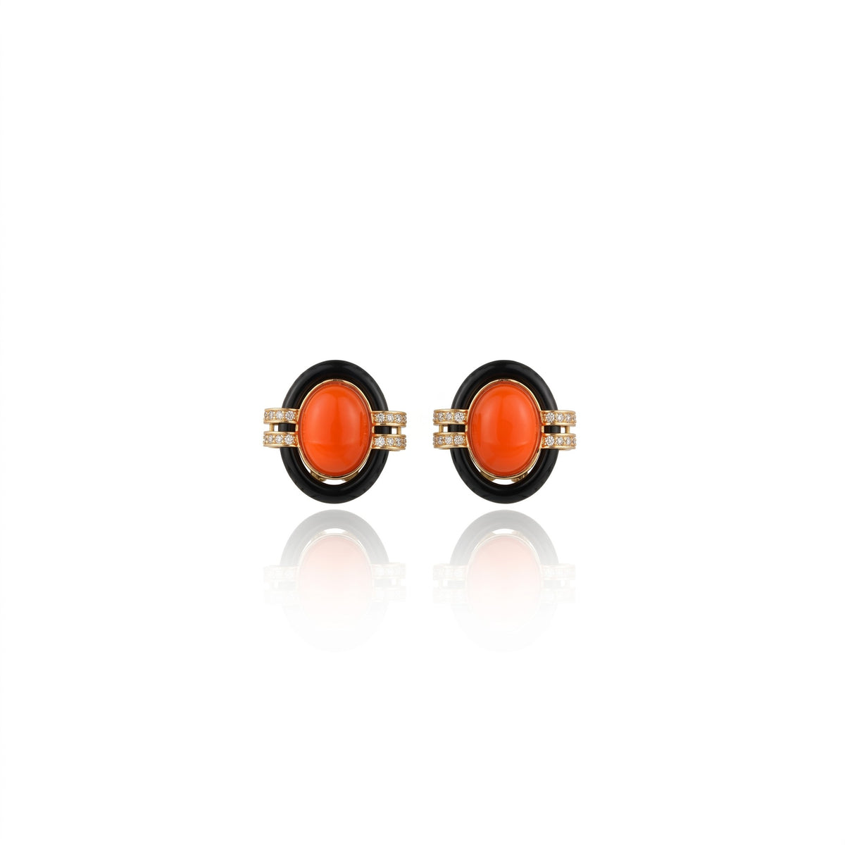 Sacred Fire Earrings Coral