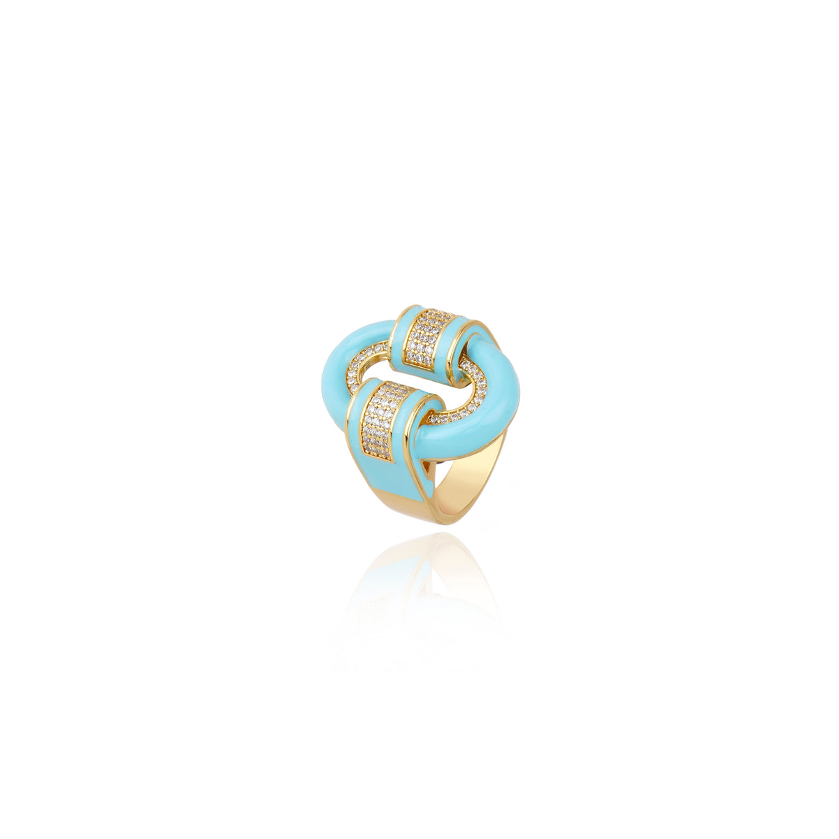 Andean Gold Ring Turquoise
