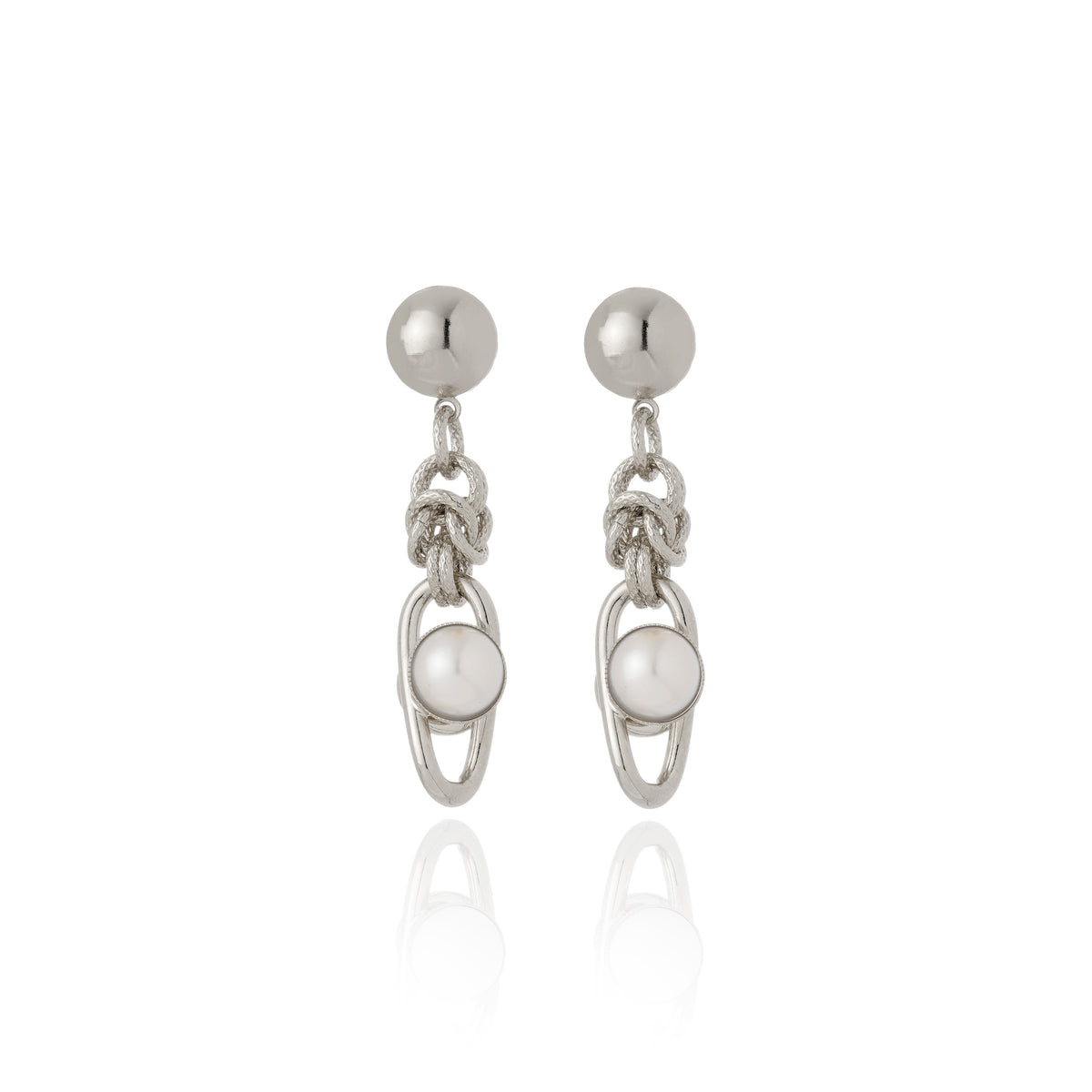 Lisanza Earrings Rhodium Plated