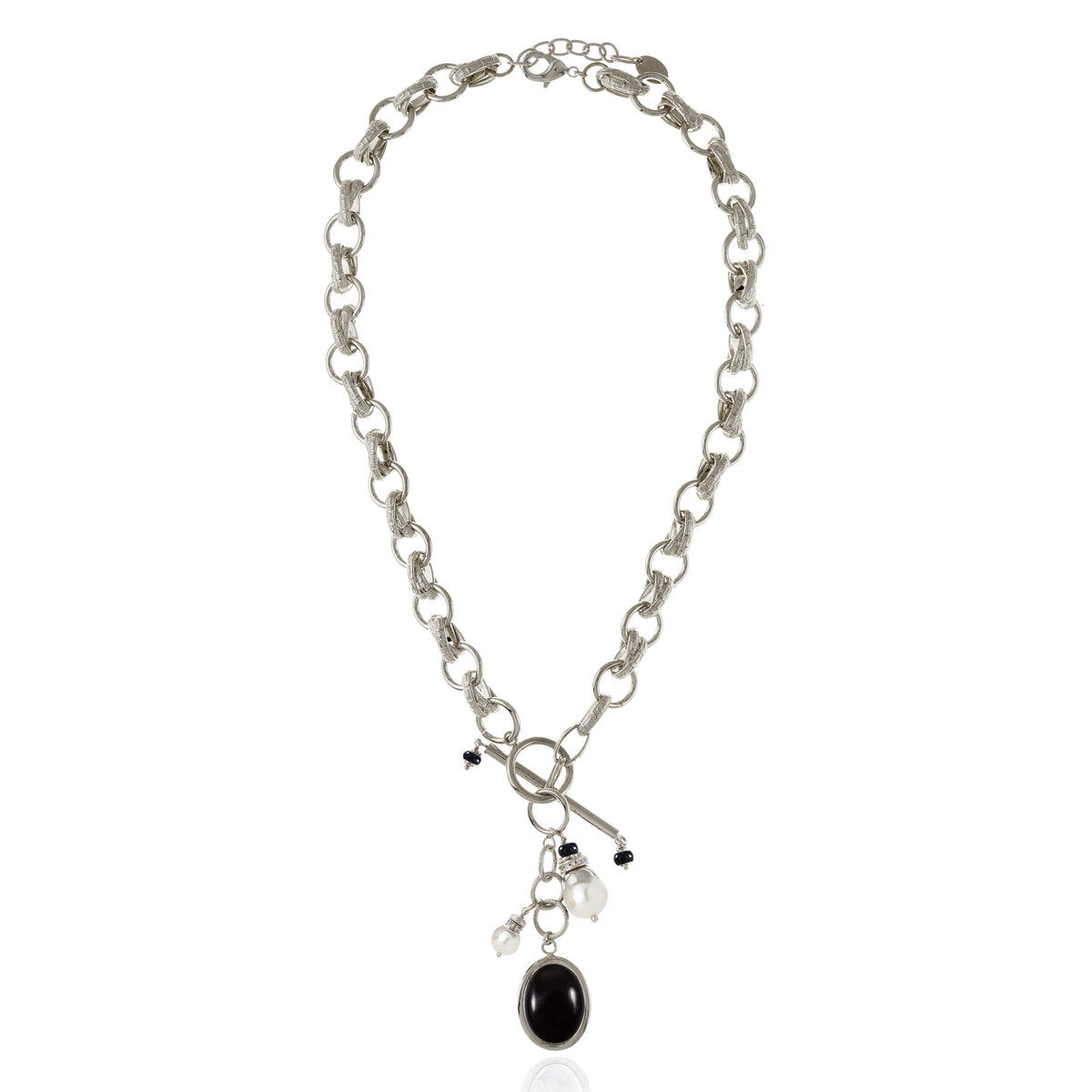 Sirena Necklace Rhodium Plated