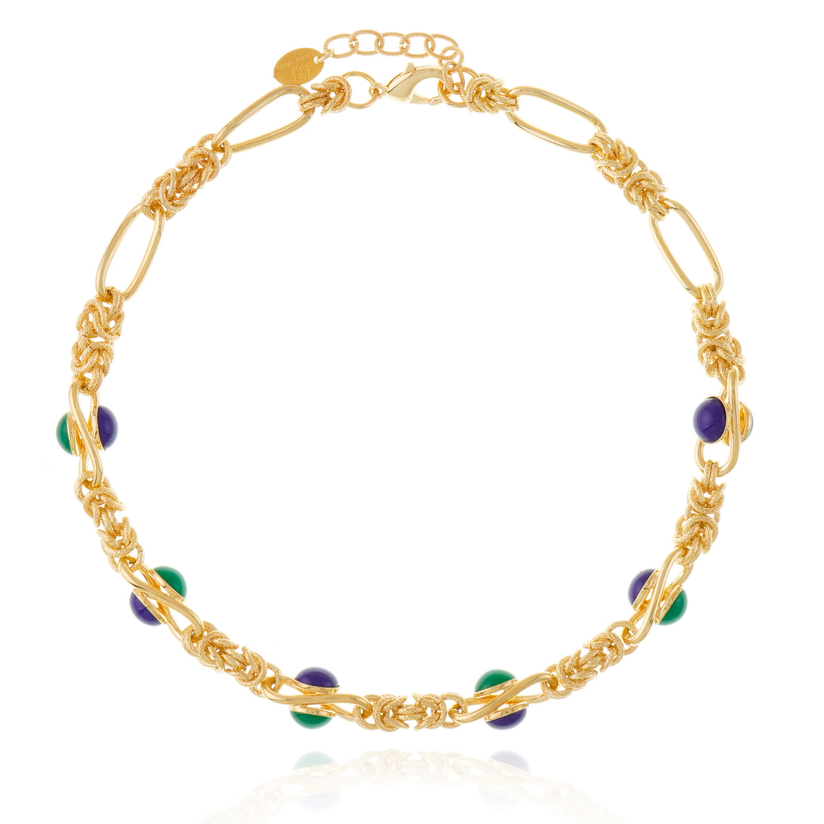 Lisanza Necklace Blue and Green Agate