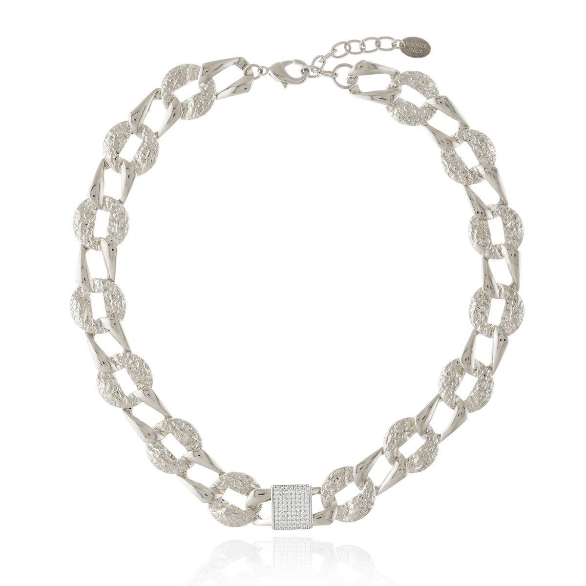 Laguna Dorata Necklace Rhodium Plated