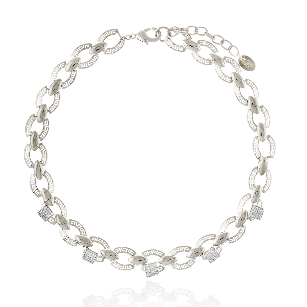Arona Necklace Rhodium Plated