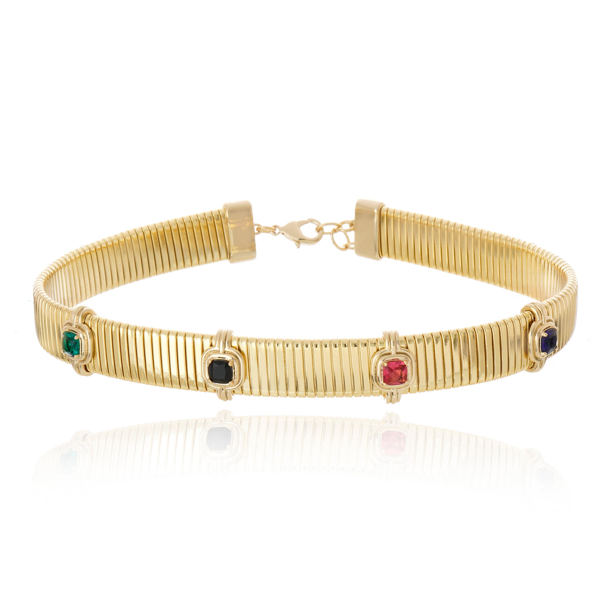 Linea Choker Multi Color 18K Gold Plated
