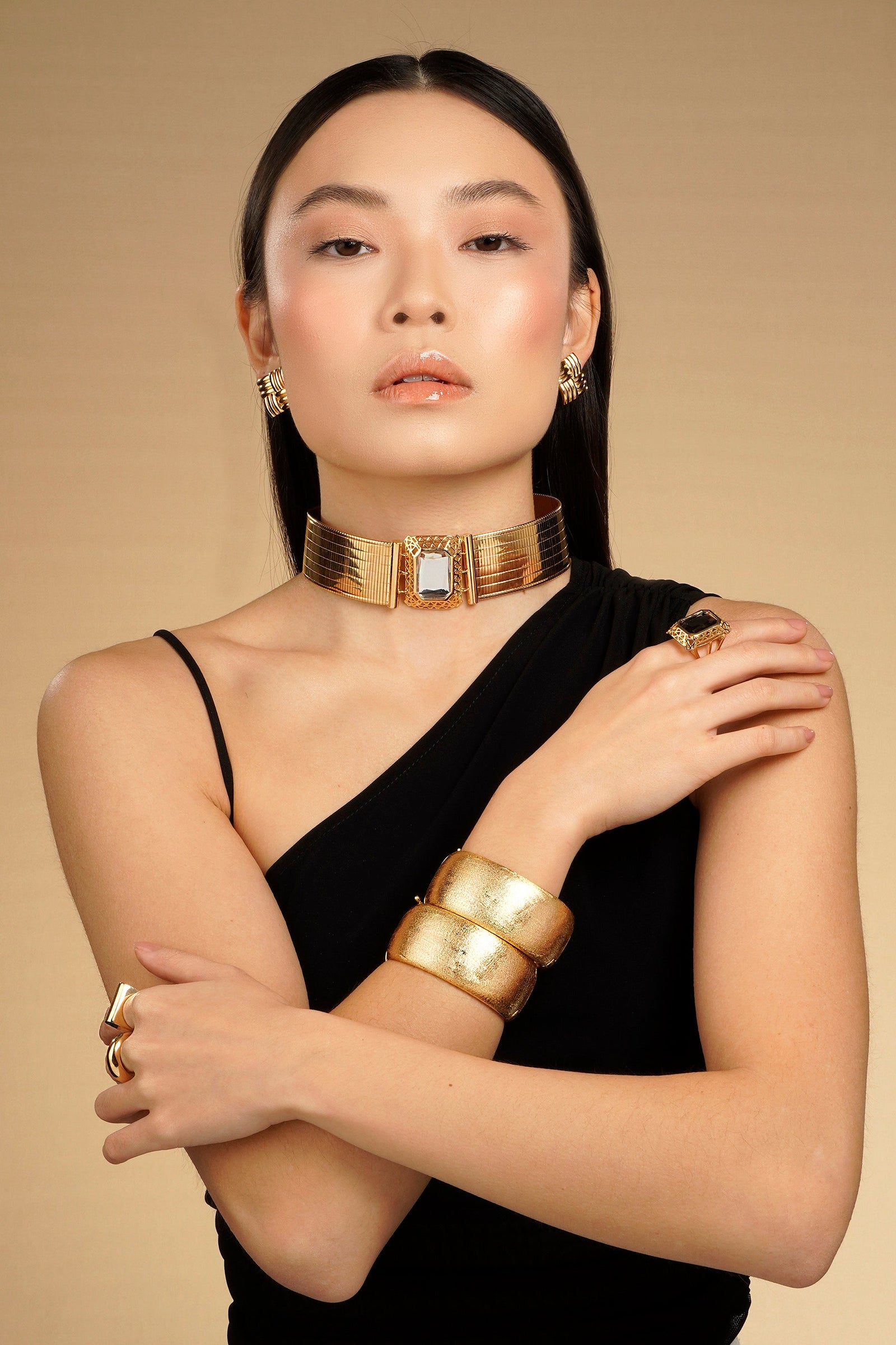 Bali Gem Choker - Black Diamond