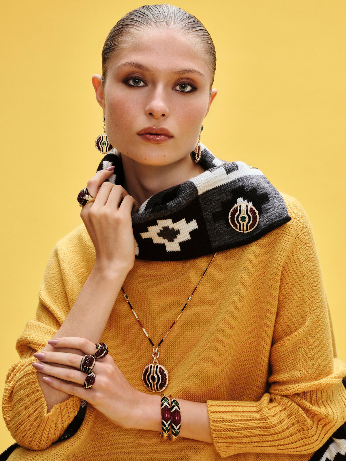 Quilla Ring Burgundy