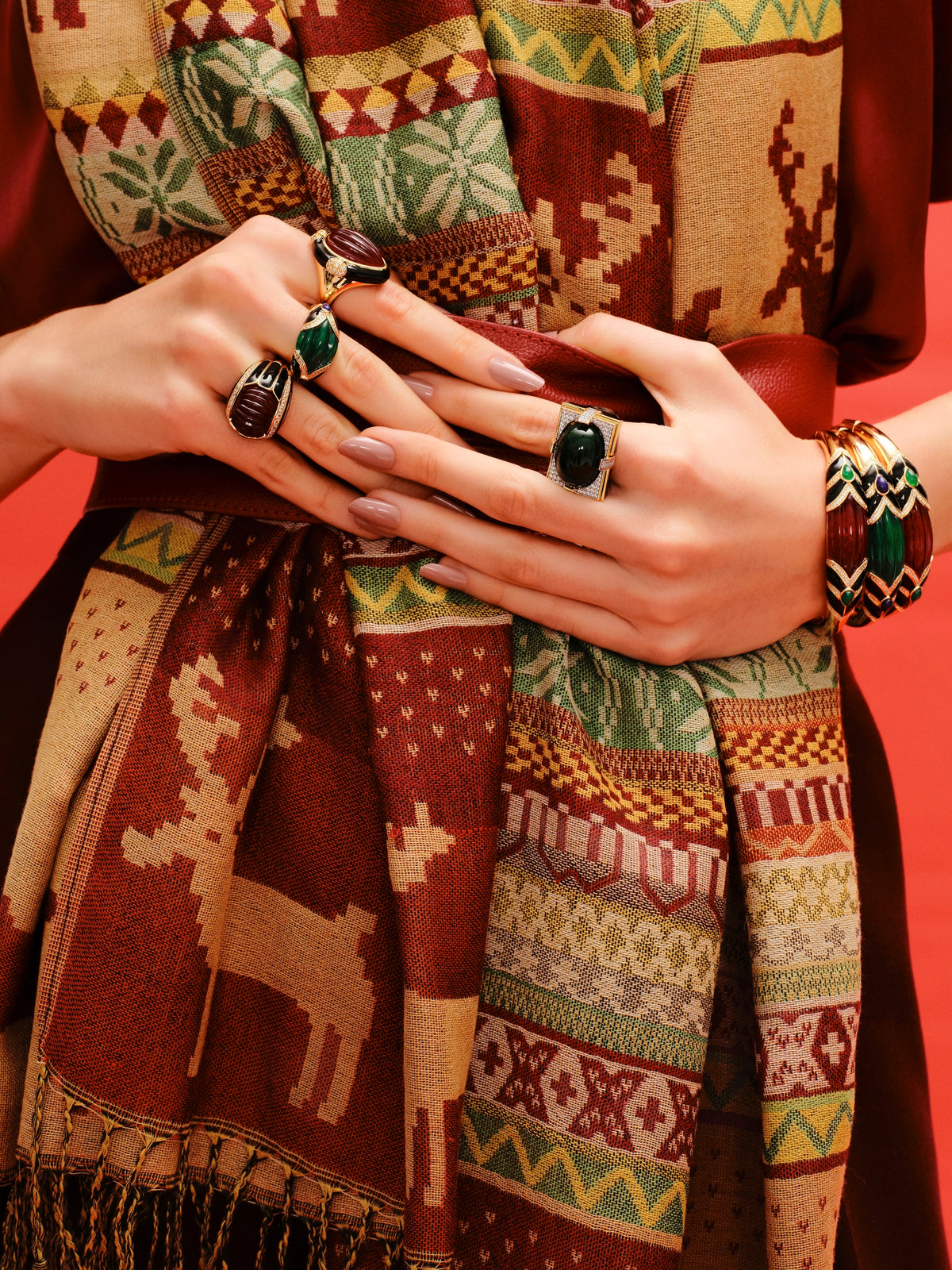 Empress Ring Burgundy
