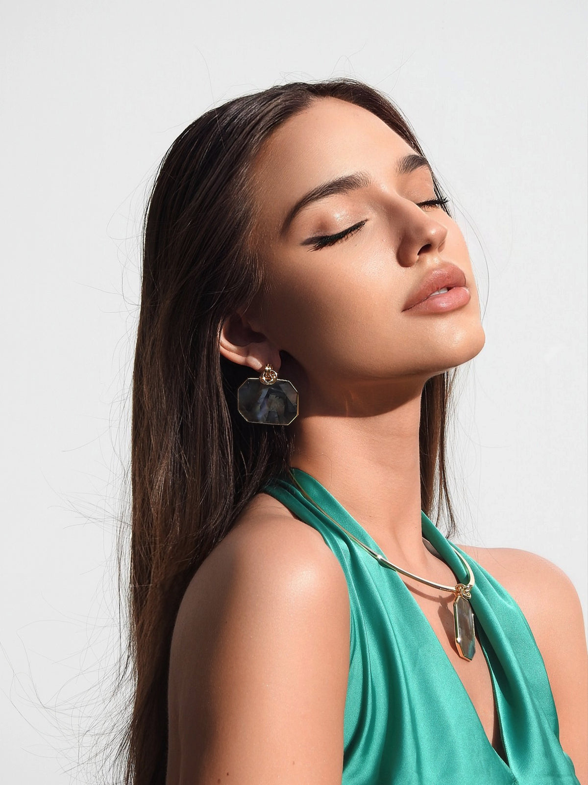 Icon Lux Peach Calcite Earring