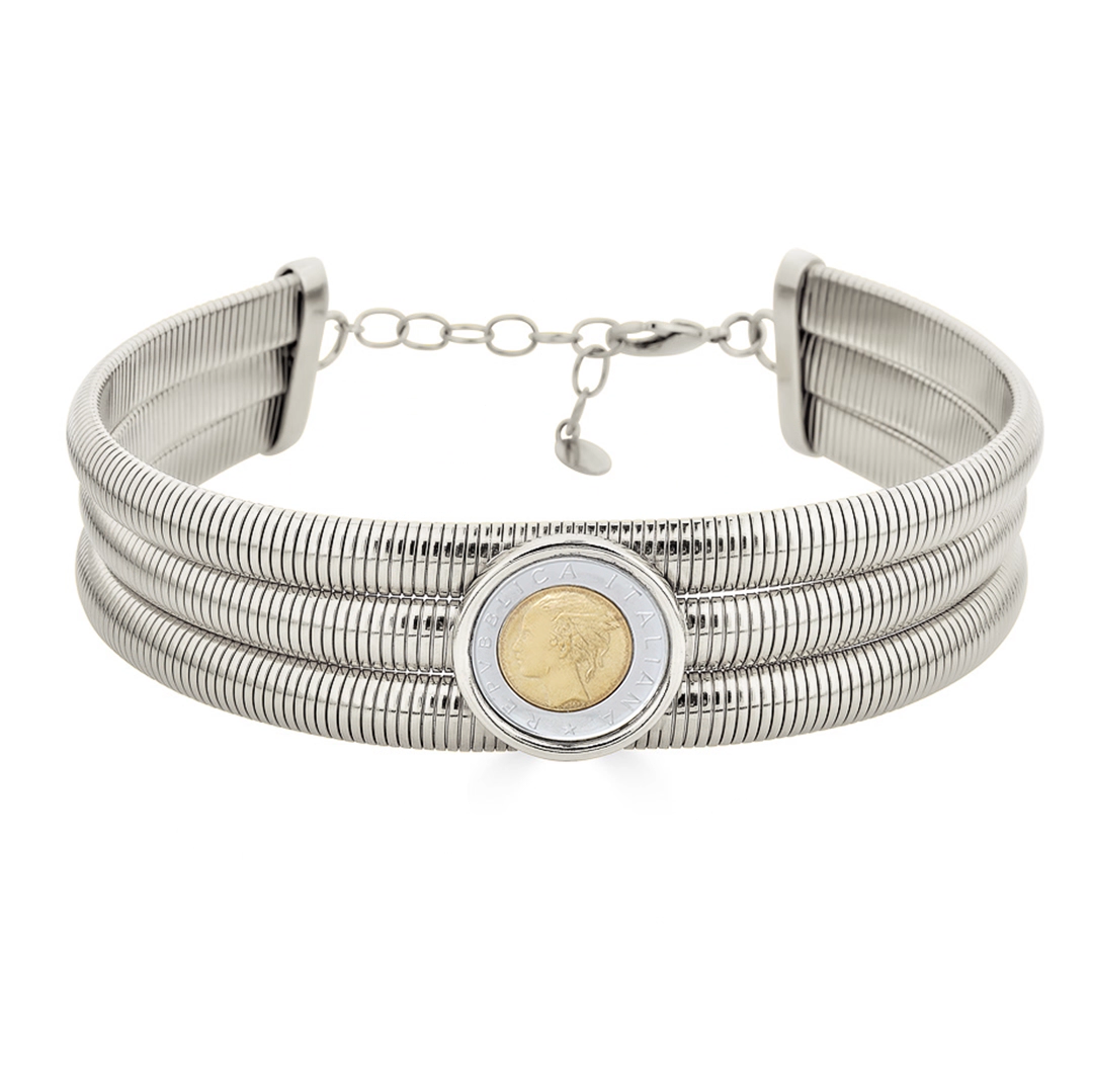 Chloe Stack Choker - Silver