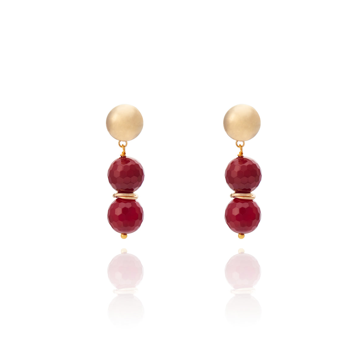 Mini Taj Mahal Earring - Burgundy