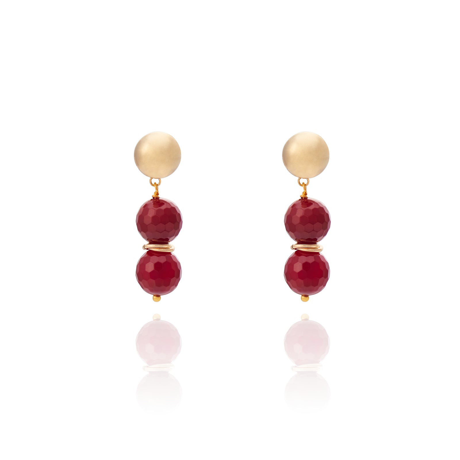 Mini Taj Mahal Earring - Burgundy
