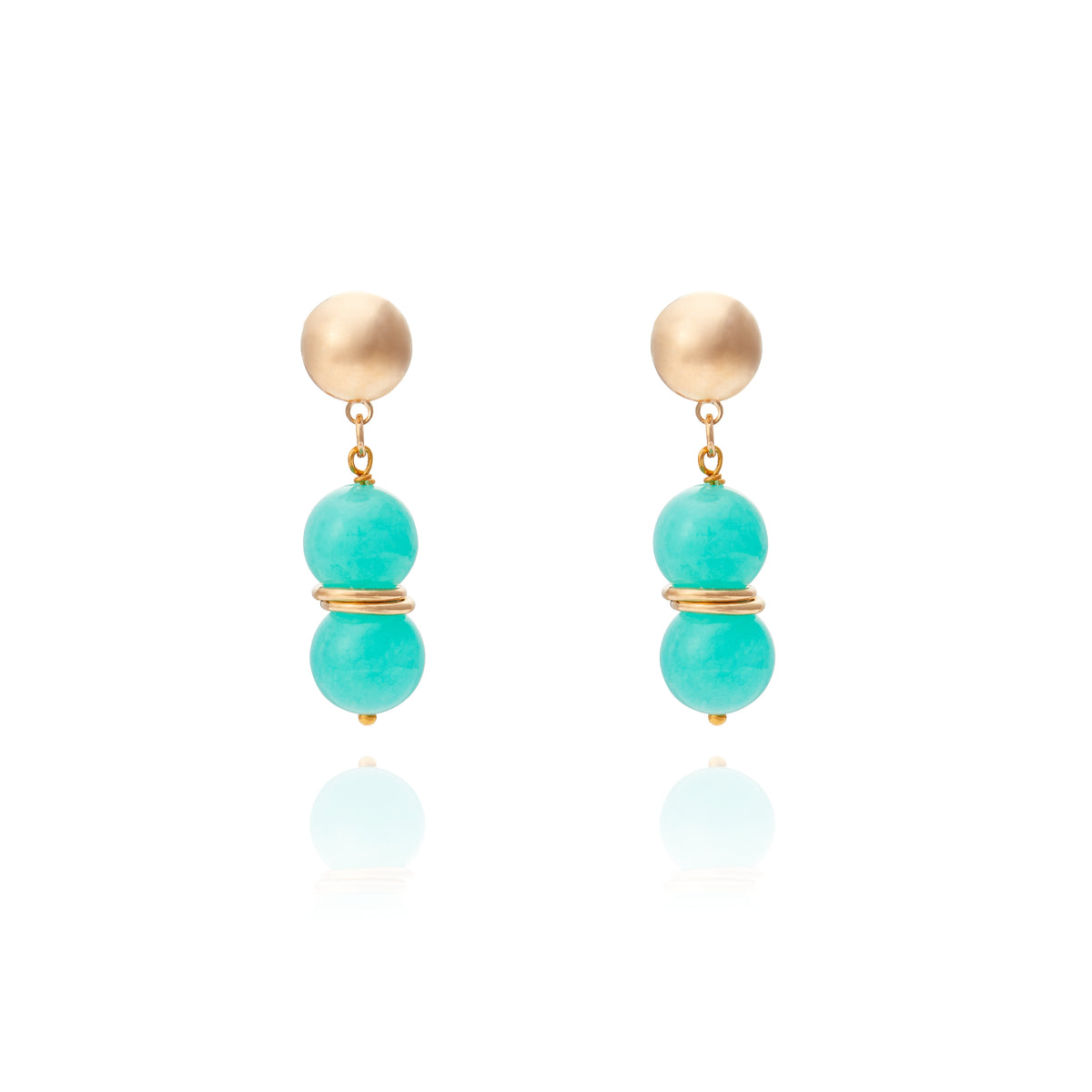 Mini Taj Mahal Earring - Aqua