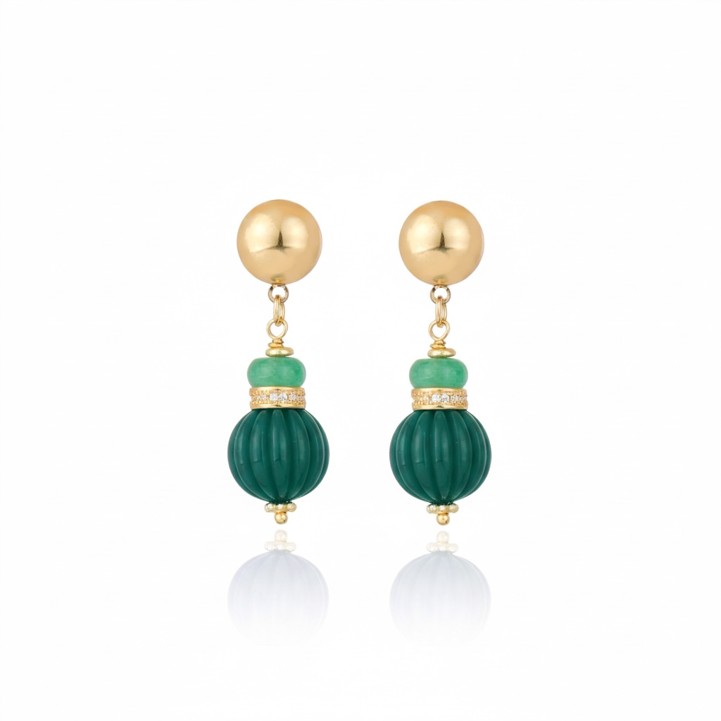 Zina Aita Earrings Green