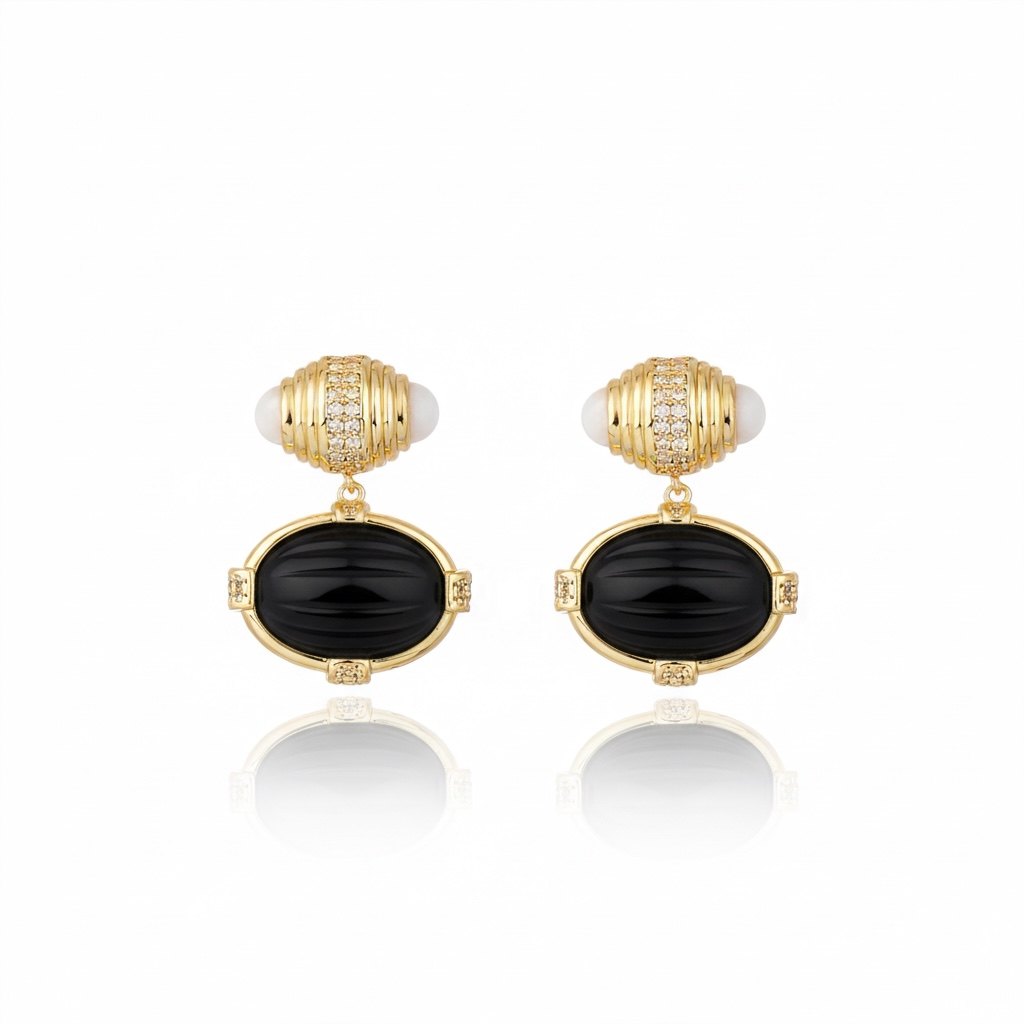 Tarsila Earrings Black