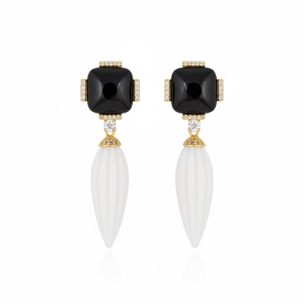 Noemia Earrings Black