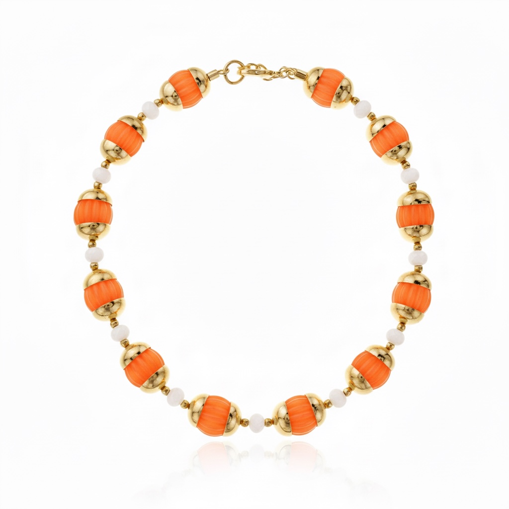 Zina Necklace Orange