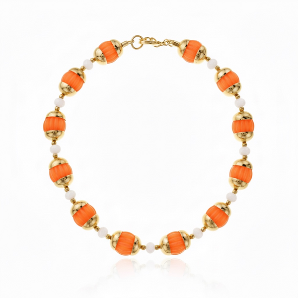 Zina Necklace Orange - Cristina Sabatini