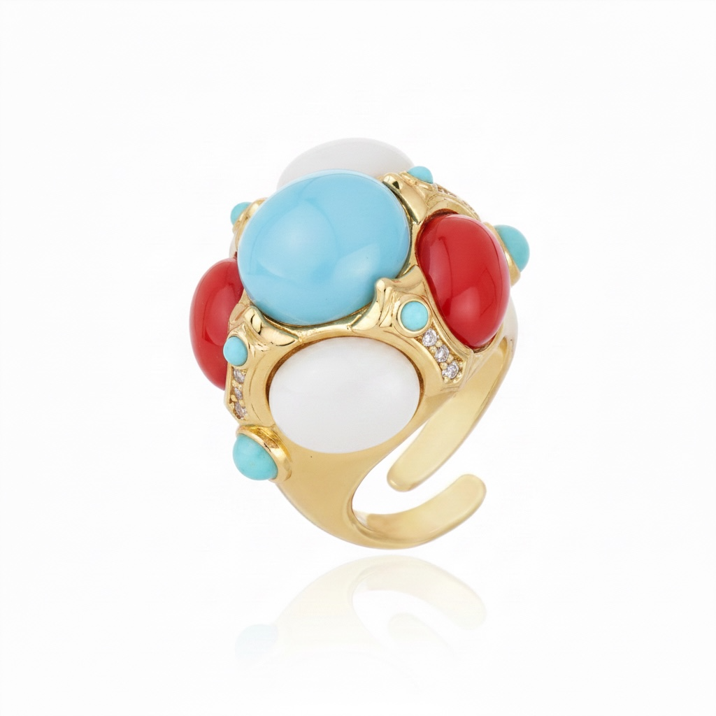 Martins Ring Turquoise and Red