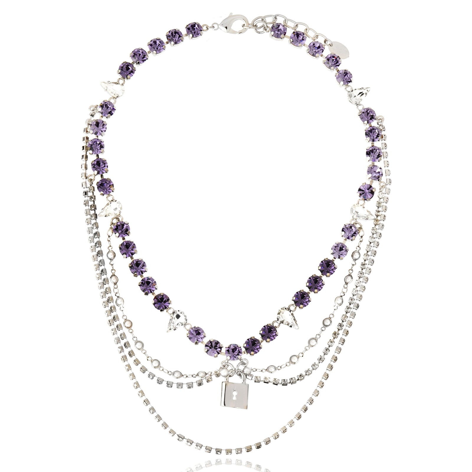 Rana Necklace Purple Gold